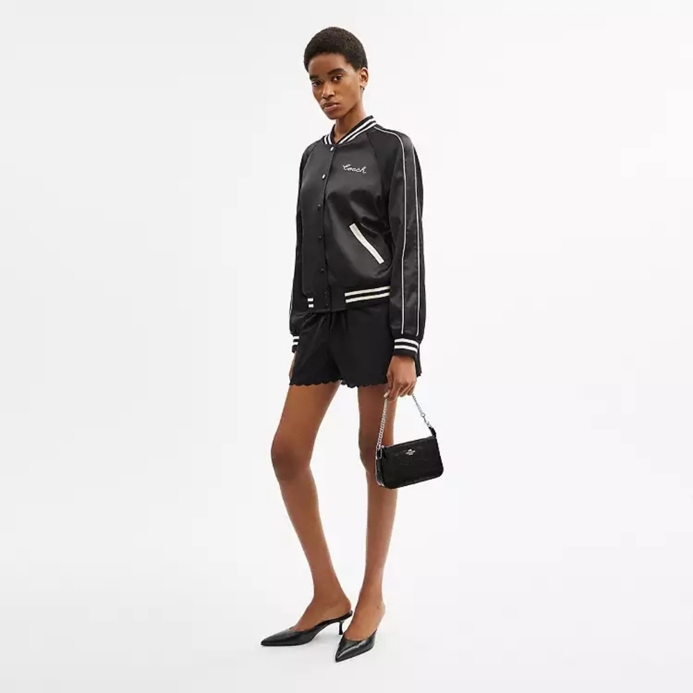 New!☪️ Coach Black Croc-Patterned Nolita 19 - Picture 3 of 7